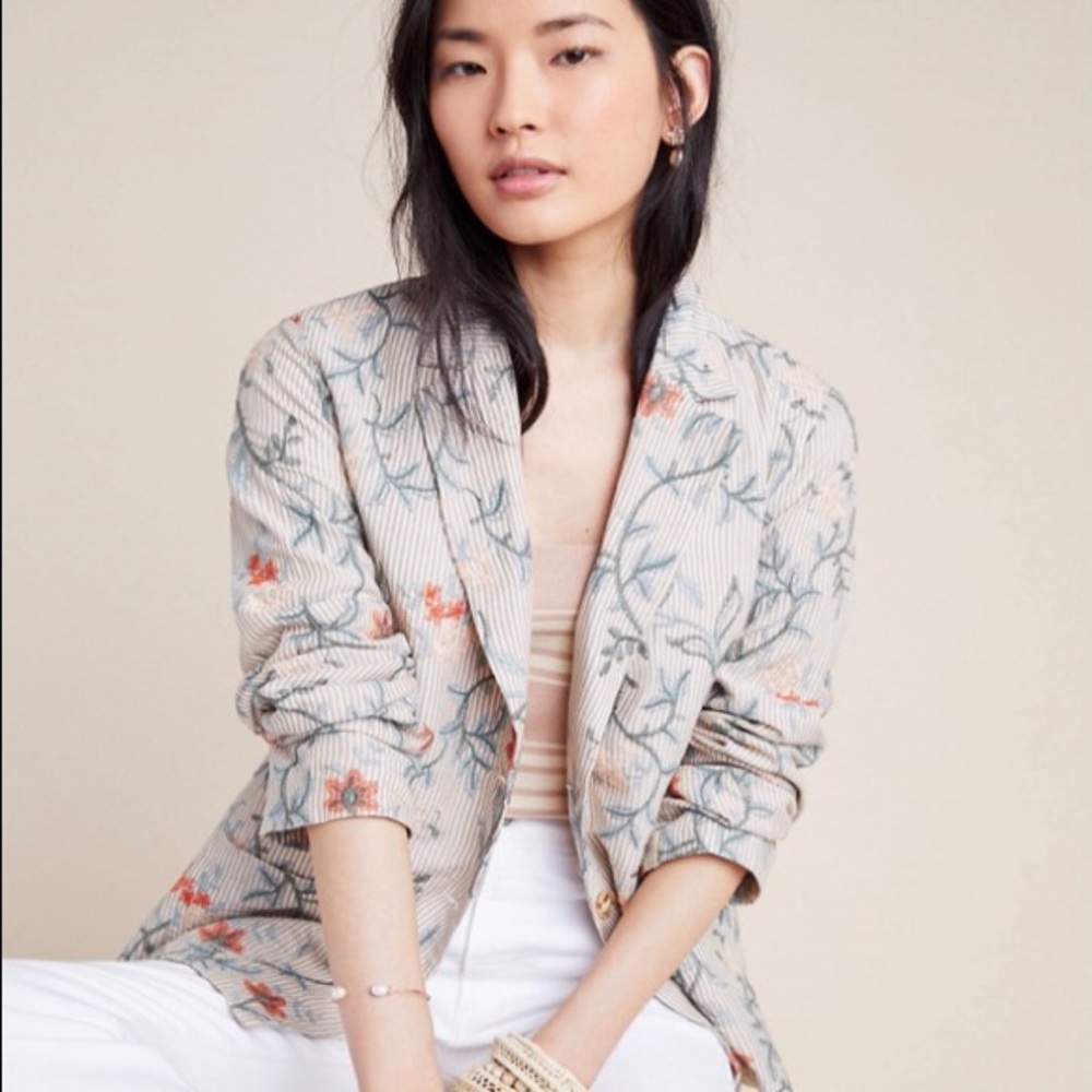 Anthropologie/Harlyn Sally Embroidered Blazer